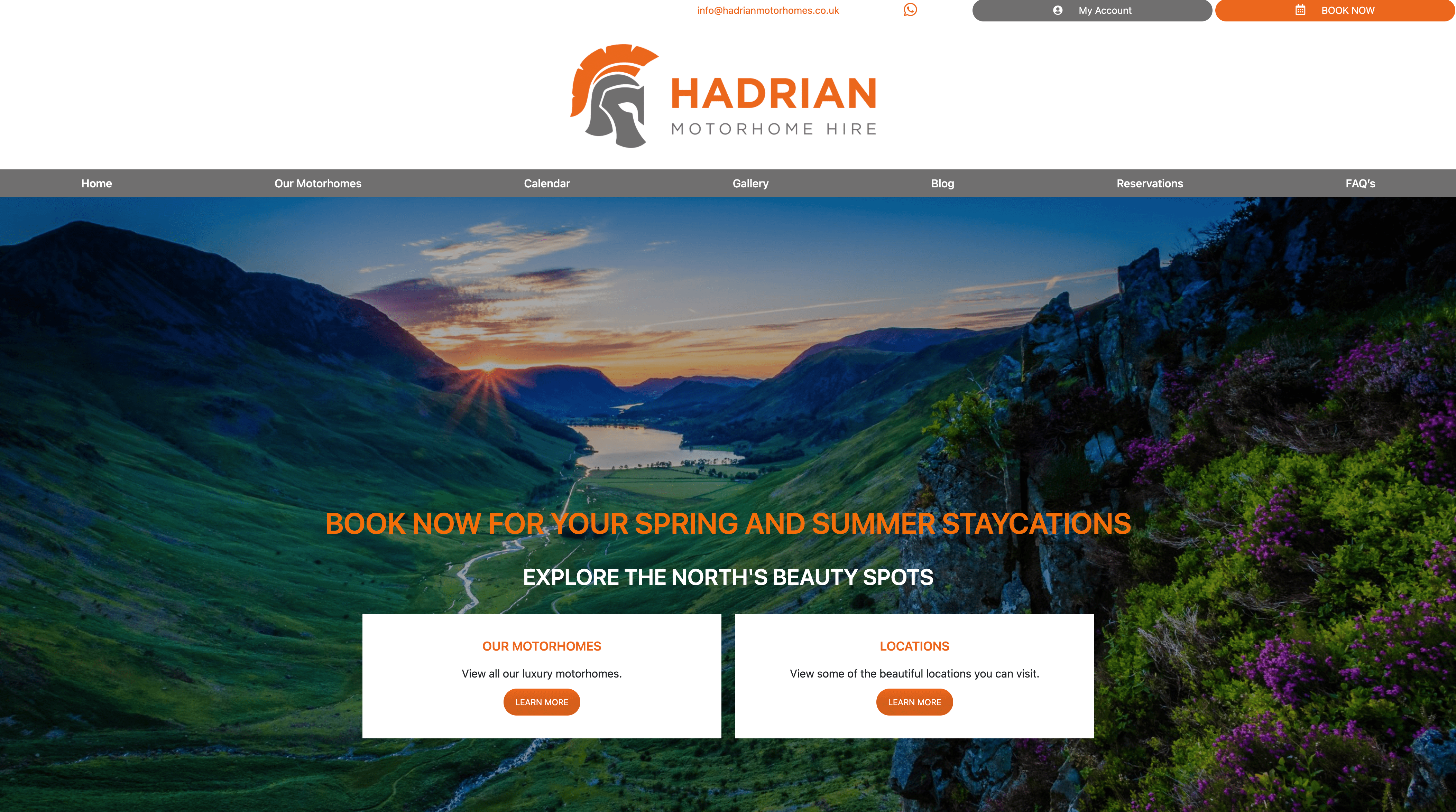 Hadrian Motorhome Website